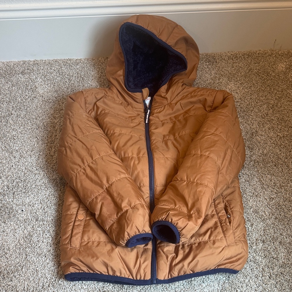 Cat & Jack Brown Hooded Puffer Jacket